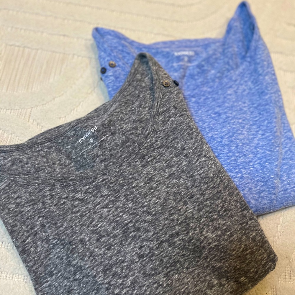 TWO FOR ONE: Casual Tees with 3/4 Length Sleeve